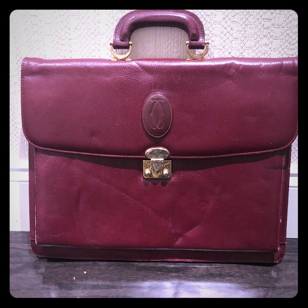 2X HP 🎉🎉 Cartier briefcase top handle authentic vintage